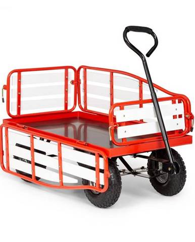 Waldbeck Ventura, ručný vozík, maximálna záťaž 300 kg, oceľ, WPC, červený