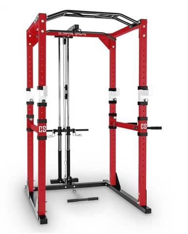 Capital Sports Tremendour PL, červený, posilňovací stojan, Power Rack, kladka, oceľ Capital Sports