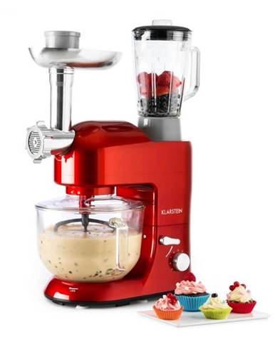 Klarstein Lucia Rossa 2G kuchynský robot, mixér, mlynček na mäso, 1300W, BPA-free
