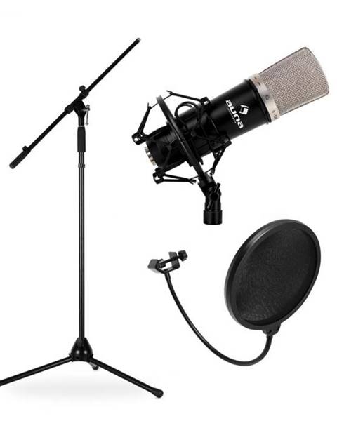 Auna Auna Mikrofónový set, stojan, mikrofón a pop filter