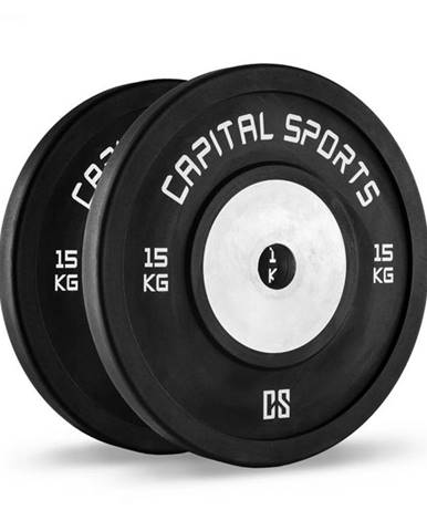 Capital Sports Inval, súťažné bumper kotúče, 50 mm, hliníkové jadro, 2 x 15 kg Capital Sports