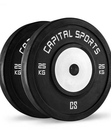 Capital Sports Inval, súťažné bumper kotúče, 50 mm, hliníkové jadro, 2 x 25 kg Capital Sports