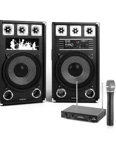 Electronic-Star Karaoke Set "STAR-12A" PA reproduktory, bezdrôtový mikrofón, 800W