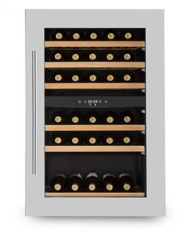 Klarstein Vinsider 35D, vstavaná chladnička na víno, 128 litrov, 41 fliaš na víno, 2 zóny