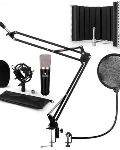 Auna CMO003 V5, čierna, mikrofónová sada, kondenzátorový mikrofón, mikrofónové rameno, XLR