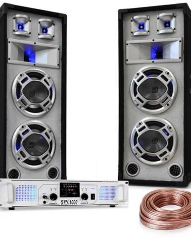 Electronic-Star „White Noise“, DJ PA set, 2 x 500W zosilňovač, 600W reproduktory, reproduktorový kábel