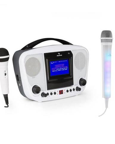 Auna KaraBanga, karaoke systém, bluetooth + mikrofón Kara Dazzl, biely