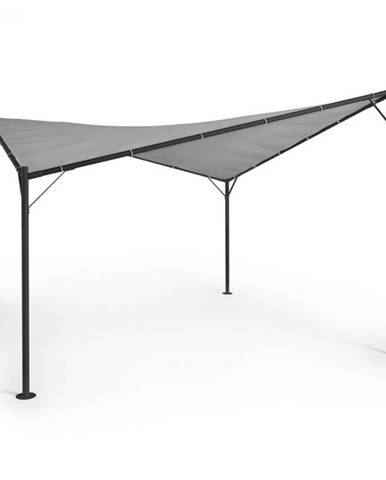 Blumfeldt Sombra, pergola, kompletná sada, 4x4m, polyesterová strecha, sivá