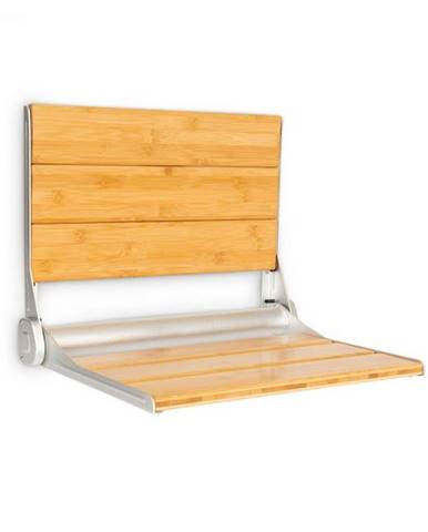 OneConcept Arielle Deluxe, sedadlo do sprchy, bambus, hliník, sklápacie, 160 kg max., drevo