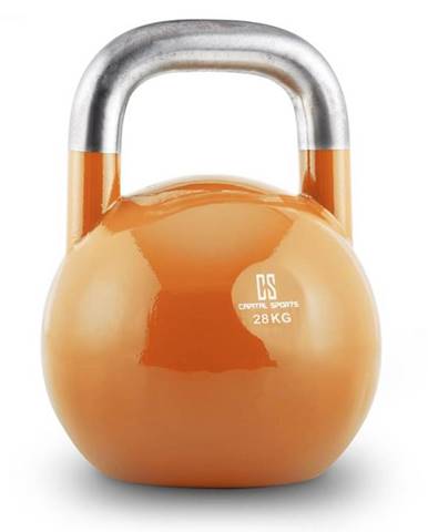 Capital Sports Compket 28, 28kg, oranžová, činka kettlebell, guľové závažie