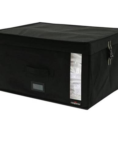 Čierny úložný box s vákuovým obalom Compactor Infinity, objem 150 l