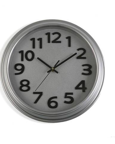 Sivé nástenné hodiny Versa In Time, ⌀ 32,7 cm