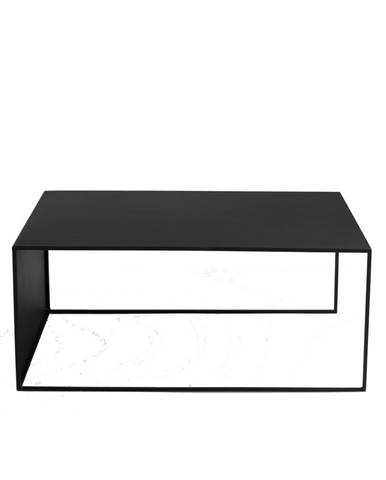 Čierny konferenčný stolík CustomForm 2Wall, dĺžka 100 cm