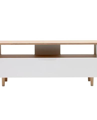 TV stolík z dreva bieleho duba Unique Furniture Amalfi