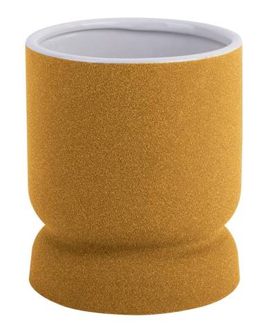 Žltá keramická váza PT LIVING Cast, výška 17 cm
