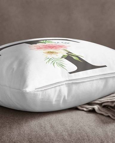 Obliečka na vankúš Minimalist Cushion Covers Floral Alphabet T, 45 x 45 cm