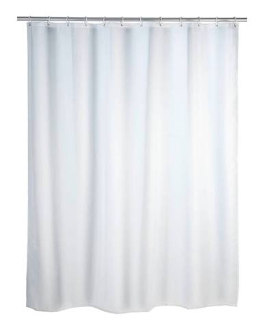 Biely sprchový záves s protiplesňovou povrchovou úpravou Wenko, 180 × 200 cm