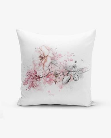 Obliečka na vankúš s prímesou bavlny Minimalist Cushion Covers Ogea Flower Leaf, 45 × 45 cm Minimalist Cushion Covers