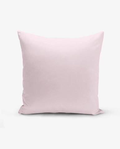 Ružová obliečka na vankúš s prímesou bavlny Minimalist Cushion Covers , 45 × 45 cm