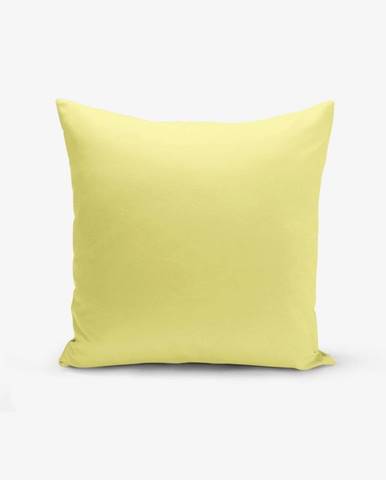 Žltá obliečka na vankúš s prímesou bavlny Minimalist Cushion Covers , 45 × 45 cm