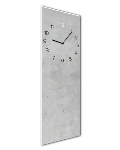 Nástenné hodiny Styler Glassclock Concrete, 20 × 60 cm