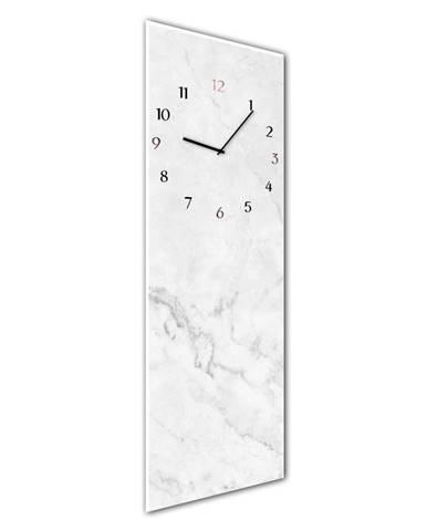 Nástenné hodiny Styler Glassclock Marble, 20 × 60 cm