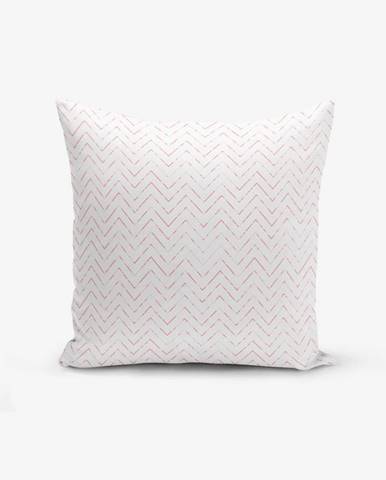 Obliečka na vankúš s prímesou bavlny Minimalist Cushion Covers Fusya Colorful Zigzag Modern, 45 × 45 cm