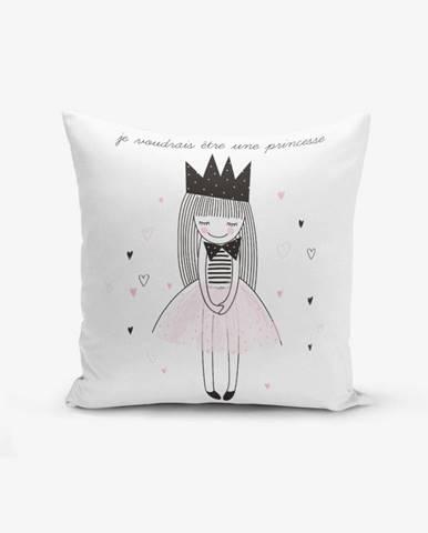 Obliečka na vankúš s prímesou bavlny Minimalist Cushion Covers Je Noudrais Etre Une Princesse, 45 × 45 cm