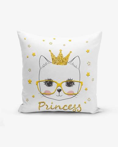 Obliečka na vankúš s prímesou bavlny Minimalist Cushion Covers Princess Cat Modern, 45 × 45 cm Minimalist Cushion Covers
