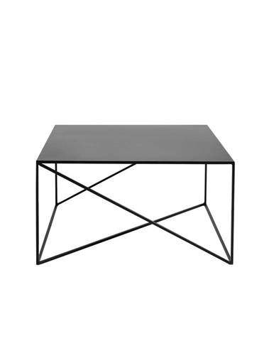 Čierny konferenčný stolík CustomForm Memo, 80 x 80 cm