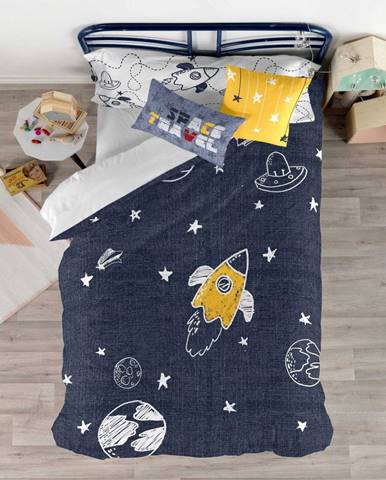 Set obliečky na prikrývku a vankúša s potlačou Baleno Starspace, 140 × 200 cm