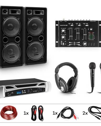 Electronic-Star eStar Block-Party II, DJ systém, sada, PA zosilňovač, DJ mixér, 2 x subwoofer, slúchadlá