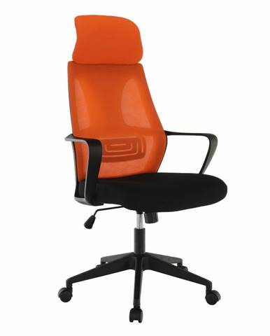 Kancelárske kreslo čierna/oranžová TAXIS
