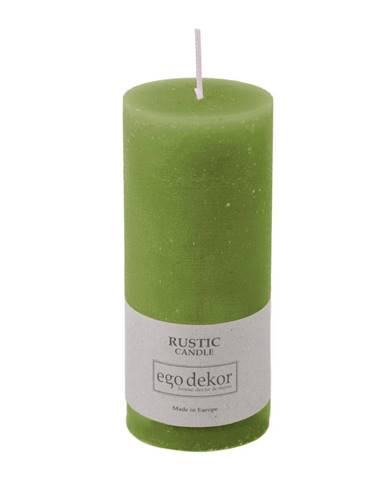 Zelená sviečka Rustic candles by Ego dekor Rust, doba horenia 58 h