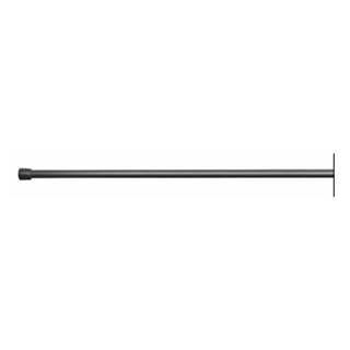 Čierna tyč na sprchový záves s nastaviteľnou dĺžkou InterDesign Cameo, 198 - 275 cm