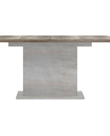 Jedálenský stôl DURO pínia biela/dub antik